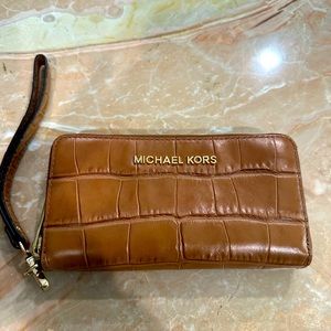 Michael Kors Tan Wristlet / Clutch